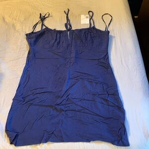 Dark blue women’s mini dress from Forever 21.